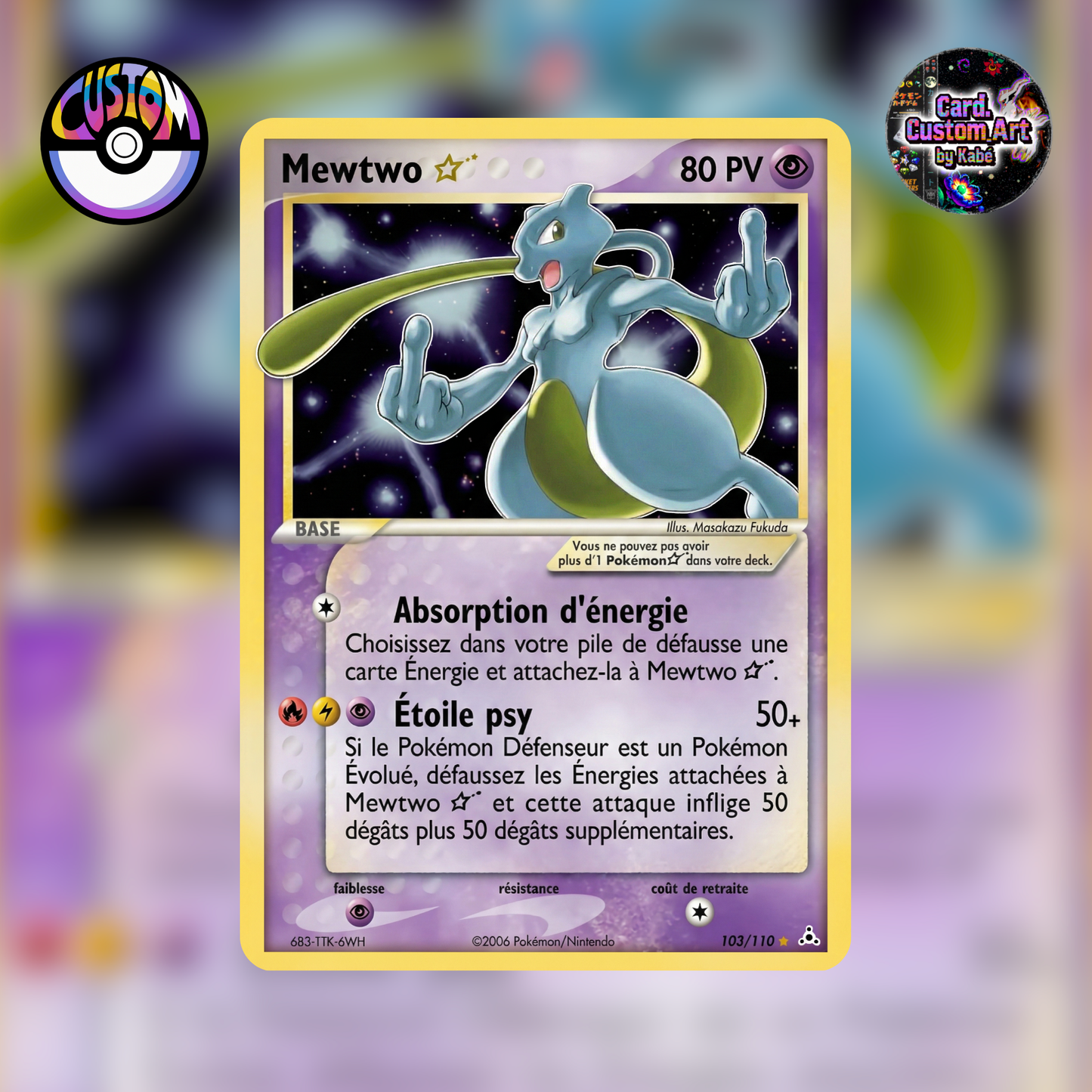 Carte Pokémon "MewtwoFxck🌟"