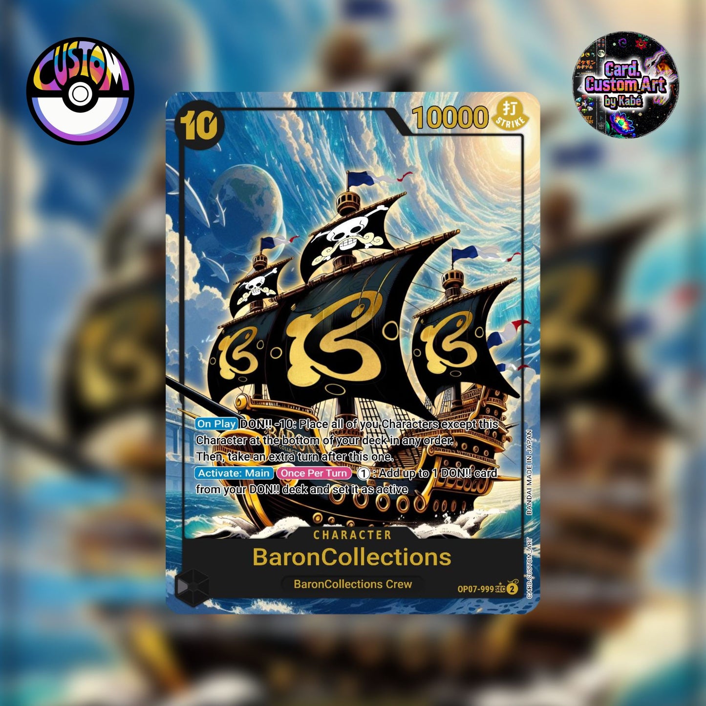 Carte One Piece personnalisée