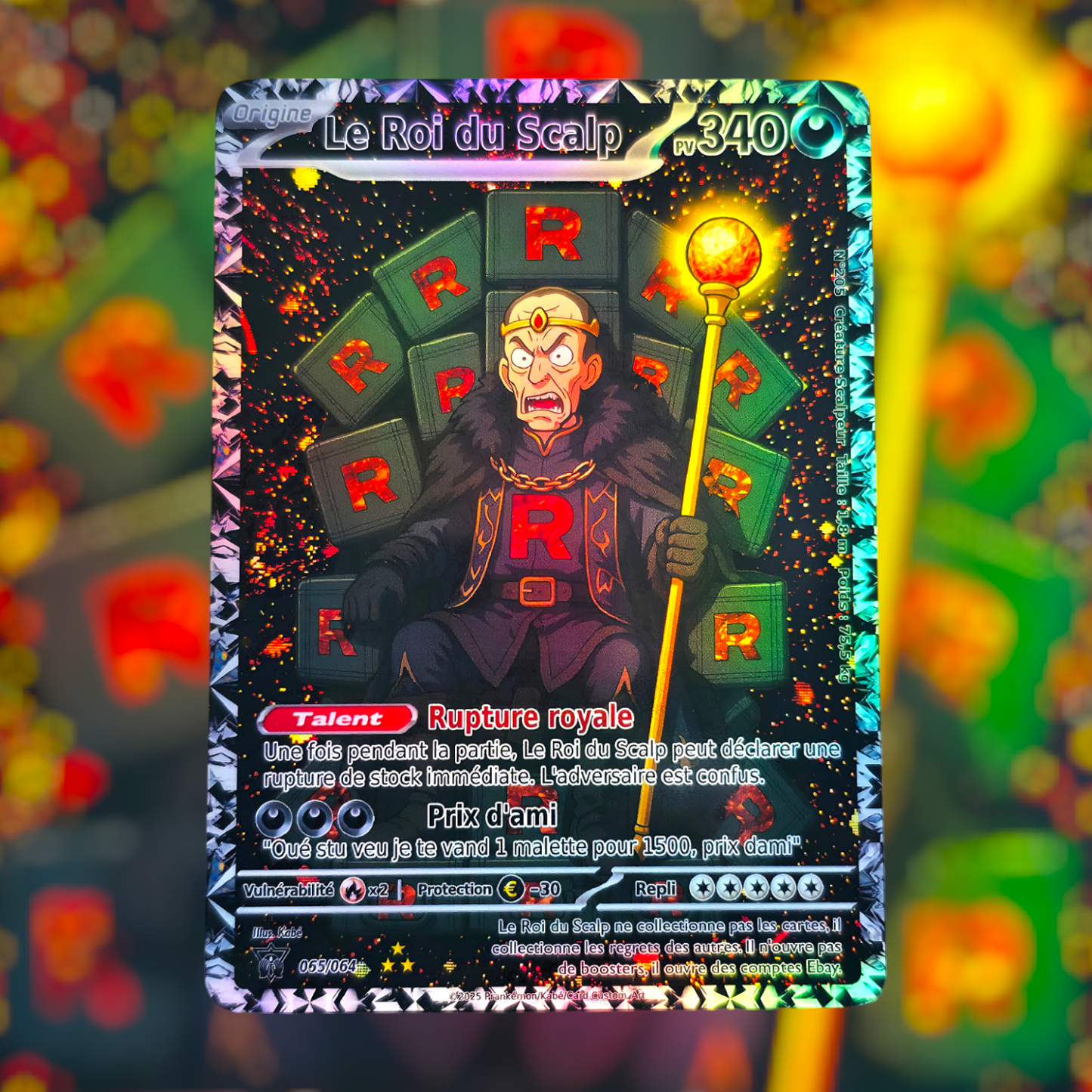 Carte Prankémon "Le Roi du Scalp" - BLACK
