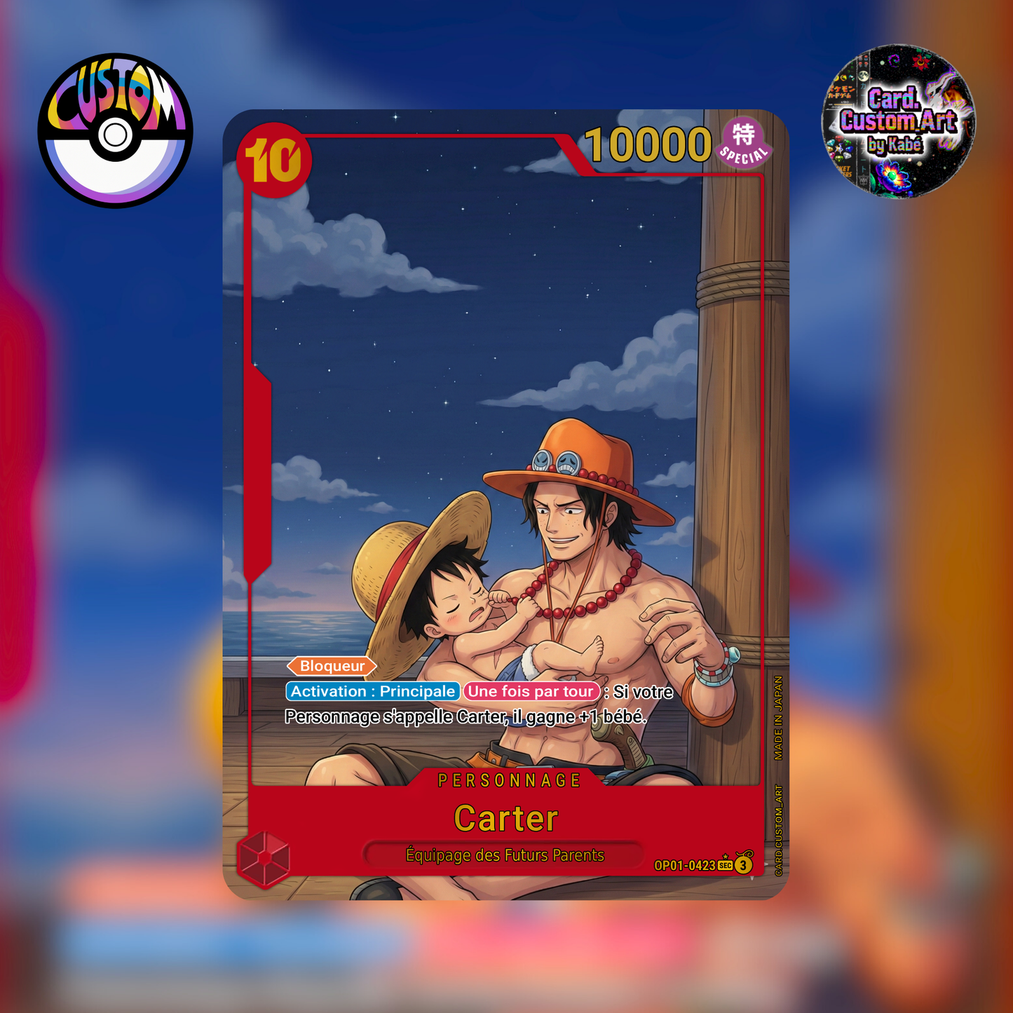 Carte One Piece personnalisée