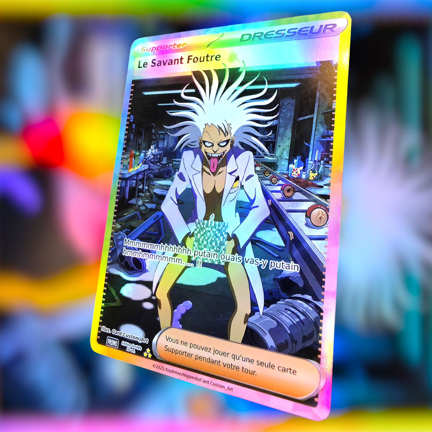 Carte Pokémon "Le Savant Foutre"