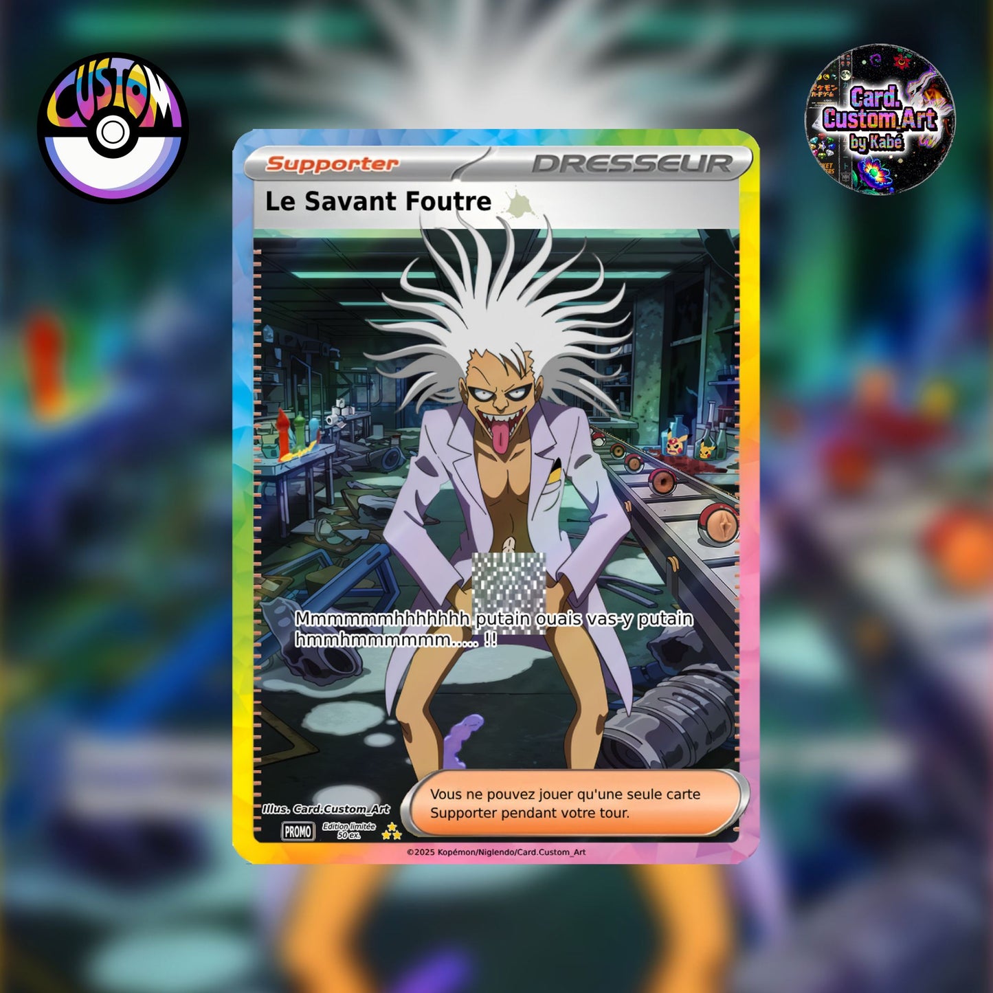Carte Pokémon "Le Savant Foutre"