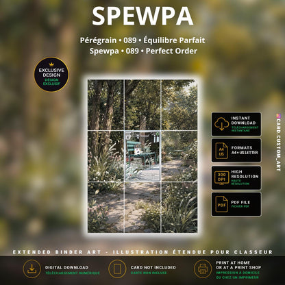 Pérégrain 089 Équilibre Parfait / Illustration immersive pour binder JCC / Spewpa 089 Perfect Order / Immersive printable TCG